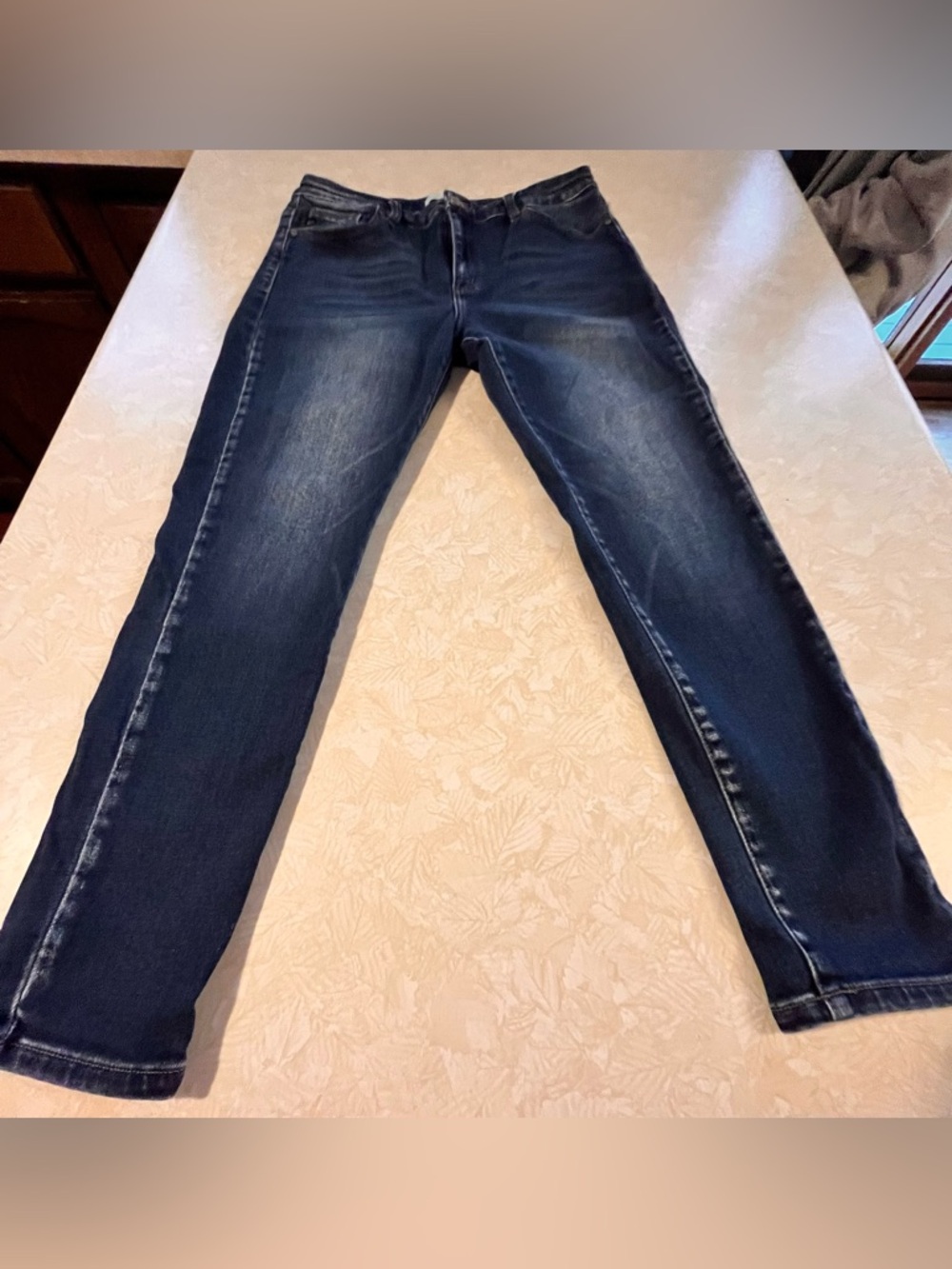 Kancan Classic Women's Dark Blue Jeans - Comfortable Straight skinny Fit  15/31